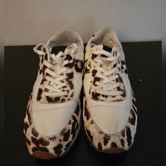 J. Crew Cream and Brown Leopard Print Sneakers - Picture 5 of 10